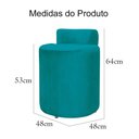 Ver imagem 4 de Kit Puff Decorativo Athenas mais Puff Jade Suede Azul Turquesa