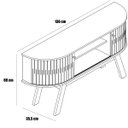 Ver imagem 2 de Rack Bancada Atalanta 2 Portas para Tv de 55" Polegadas Naturale/off White