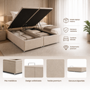 Ver imagem 4 de Base Bau Bipartida para Cama Queen 158x198cm Bege Ortobom