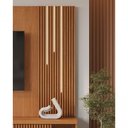 Ver imagem 3 de Painel com Rack Valencia para TV 75" 220cm MDF-MDP com LED Amadeirado Mavaular