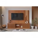 Ver imagem 6 de Painel com Rack Valencia para TV 75" 220cm MDF-MDP com LED Amadeirado Mavaular