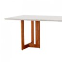 Ver imagem 5 de Mesa para Sala de Jantar Patros 220cm Moderna Mobília Cinamomo Imbuia/off White