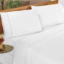 Ver imagem 1 de Jogo de Lençol Casal Classic 180 Fios 4 Peças - Branco
