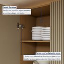 Ver mais imagens de Cozinha Completa Modulada 3 Peças 5 Portas 2 Gavetas 100% MDF Simone Mendes Marrom/Carvalho/Greige