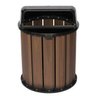 Lixeira Madeira Plástica Ecológica 67l Para Jardim E Parques -  preta - 1
