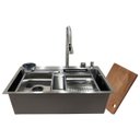 Ver imagem 1 de Cuba Gourmet Cascata Aço Inox 304 com Torneira Premium