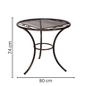 Mesa Para Jardim Redonda Área Externa Em Aço 4 Lugares - 3