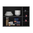 Ver imagem 3 de Armário Aéreo 80 cm 1 Porta Vidro Fumê com Adega Etna Poliman