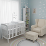 Trocador Portátil para Berço em Corino Branco Phoenix Baby Macio Higiênico Conforto Infantil Enxoval - 2