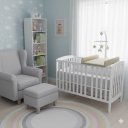 Ver imagem 6 de Trocador Portátil para Berço em Corino Branco Phoenix Baby Macio Higiênico Conforto Infantil Enxoval