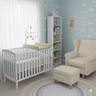 Trocador Portátil para Berço em Corino Branco Phoenix Baby Macio Higiênico Conforto Infantil Enxoval - 5