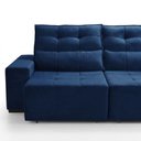 Ver imagem 4 de Sofá Retrátil e Reclinável com Molas Itália 2,20m - Azul