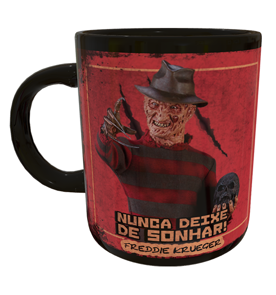 Caneca - Freddie Krueger: Te Incentivando - Preta - 1