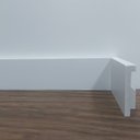 Ver mais imagens de Kit 15 Barras Rodapé de Poliestireno 5cm de Altura Liso Branco (5x1x240cm) - Formix 3d