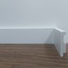 Kit 15 Barras Rodapé de Poliestireno 5cm de Altura Liso Branco (5x1x240cm) - Formix 3d - 8