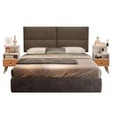 Ver imagem 3 de Cabeceira Solteiro Estofada Suspensa Moderna para Quarto de Criança/adulto - 90 Cm - Marrom Suede