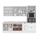 Ver imagem 6 de Cozinha Modulada Americana 7 Peças 2 Aéreos + 2 Balcões + 1 Paneleiro + 2 Complementos C5p49