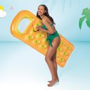 Ver imagem 2 de Colchão Bronzeador Inflável Copacabana com Porta Copos Intex Laranja