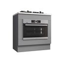 Ver imagem 4 de Módulo Cozinha Henn Americana Balcão C/ Tampo P/ Forno de Embutir e Cooktop 80cm Branco-henn