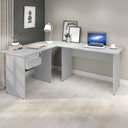 Ver imagem 1 de Mesa para Escritório em L com com Chave Web15 180cm Espresso Móveis Cinza