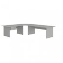Ver imagem 2 de Mesa para Escritório em L com com Chave Web15 180cm Espresso Móveis Cinza