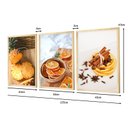 Ver imagem 5 de Kit 3 Quadros com Moldura Cozinha Frutas Decoração