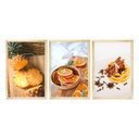 Ver imagem 1 de Kit 3 Quadros com Moldura Cozinha Frutas Decoração