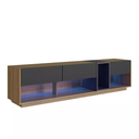 Ver imagem 7 de Rack para TV até 65 Polegadas com 3 Gavetas e 1 Nicho com Iluminação em LED RGB RA8001 Mel/Grafite