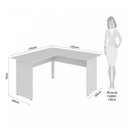 Ver imagem 4 de Mesa para Escritório em L Web15 135cm Espresso Móveis Cinza