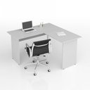 Ver imagem 3 de Mesa para Escritório em L Web15 135cm Espresso Móveis Cinza