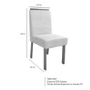 Ver imagem 2 de Kit 2 Cadeiras de Jantar Premium Rimini Tecido Sintético Naturale e Caramelo