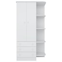 Ver imagem 3 de Cômoda e Guarda Roupa Infantil com Cantoneira Doce Sonho Branco - Qmovi