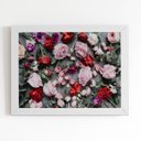 Ver imagem 1 de Quadro Rosas e Flores Coloridas Moldura Branca 60x40cm