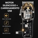 Ver mais imagens de Super Kit Maquina Cortar Cabelo Profissional sem Fio Usb
