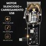Super Kit Maquina Cortar Cabelo Profissional sem Fio Usb - 8