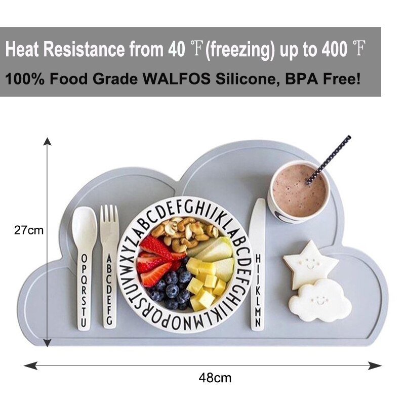 Tapete De Silicone Para Bebês WALFOS, Esteira Resistente Ao Calor De Silicone Resistente Ao Calor - 5
