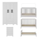 Ver mais imagens de Quarto de Bebê Completo com Berço Americano 3 em 1 Colchão Ternura Multimóveis Mp4667 Branco