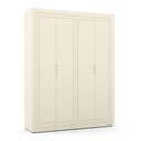 Ver imagem 2 de Jogo de Quarto Infantil Tutto New com Guarda Roupa 4 Portas e Berço Off White - Matic Móveis