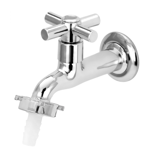 Torneira Para Jardim Tanque Alavanca Metal Cromada 1130 C31:Prateado