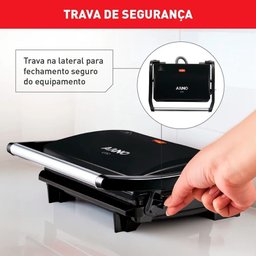 Grill Elétrico Compact Arno Gpto Antiaderente 850w 220v - 5