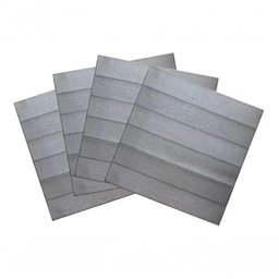 Painel Placa 3d Espuma Autocolante Parede Teto 70x70 Cinza Prateado - 1