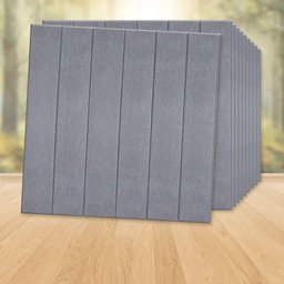 Painel Placa 3d Espuma Autocolante Parede Teto 70x70 Cinza Prateado - 2