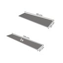 Ver imagem 5 de Escrivaninha Mesa Escritório com Armário Baixo e Aéreo com Chave Modular Conjuntocubos 170cm Cinza