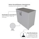 Ver imagem 7 de Escrivaninha Mesa Escritório com Armário Baixo e Aéreo com Chave Modular Conjuntocubos 170cm Cinza