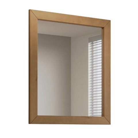 Espelho com Moldura Madeira Macica Taeda 90x78 Cm 2816 Freijo Festra