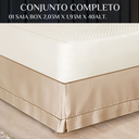 Ver imagem 5 de Saia pra Cama King Size Algodao em Ponto Palito Percal 180 Fio Luxo:avela