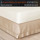 Ver imagem 2 de Saia pra Cama King Size Algodao em Ponto Palito Percal 180 Fio Luxo:avela