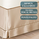 Ver imagem 3 de Saia pra Cama King Size Algodao em Ponto Palito Percal 180 Fio Luxo:avela
