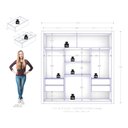 Ver imagem 3 de Guarda Roupa Casal Trianon Preto Tx 2 Portas com Armário Multiuso Max Plus 2 Portas Cinamomo Preto