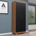 Ver imagem 7 de Guarda Roupa Casal Trianon Preto Tx 2 Portas com Armário Multiuso Max Plus 2 Portas Cinamomo Preto